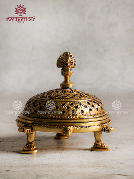 Brass Sambrani & Loban Burner for Home Temple