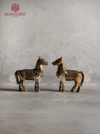 Mini Brass Horse Idol | Vastu & Home Decor Statue
