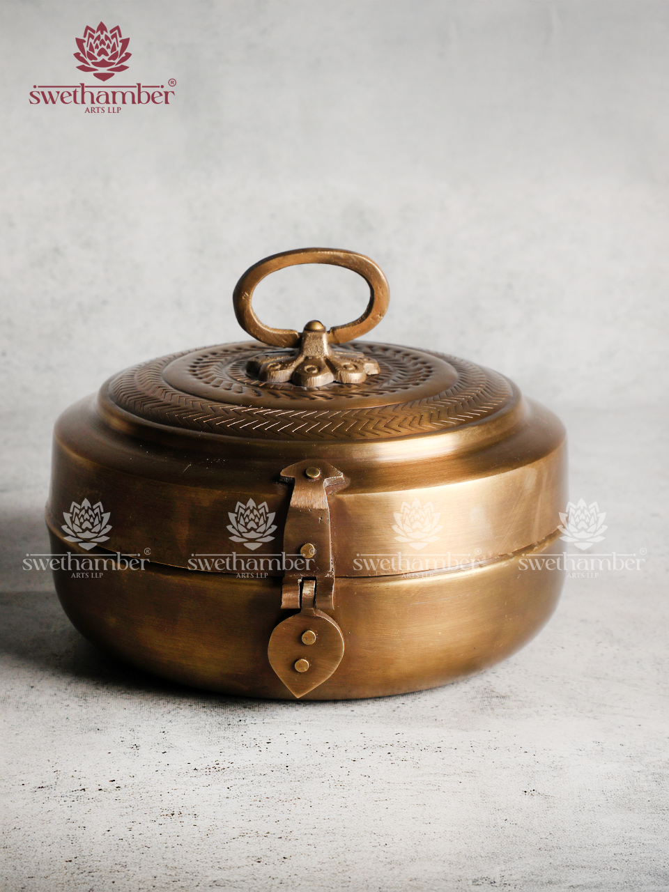 Brass Chapati / Pan Dan Box | Traditional Roti Storage Box