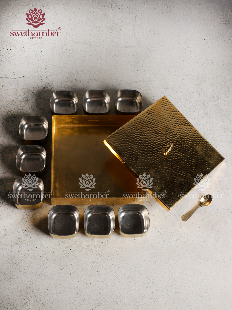 Traditional Brass Masala Box