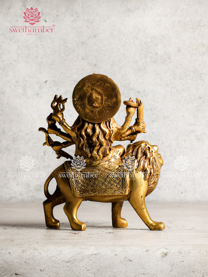 Divine Brass Goddess Durga Murti