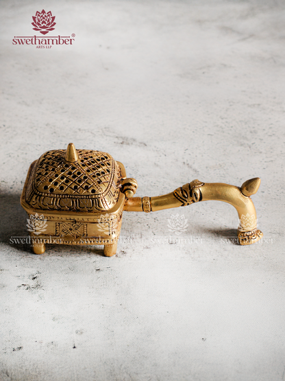 Traditional Brass Dhoop Aarti Holder