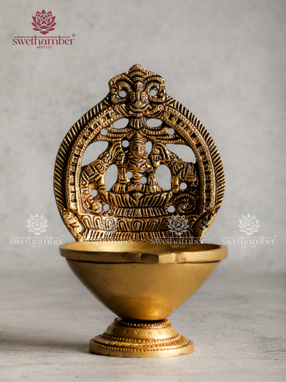 Brass Lakshmi Gaj Deepa – Prosperity Oil Lamp