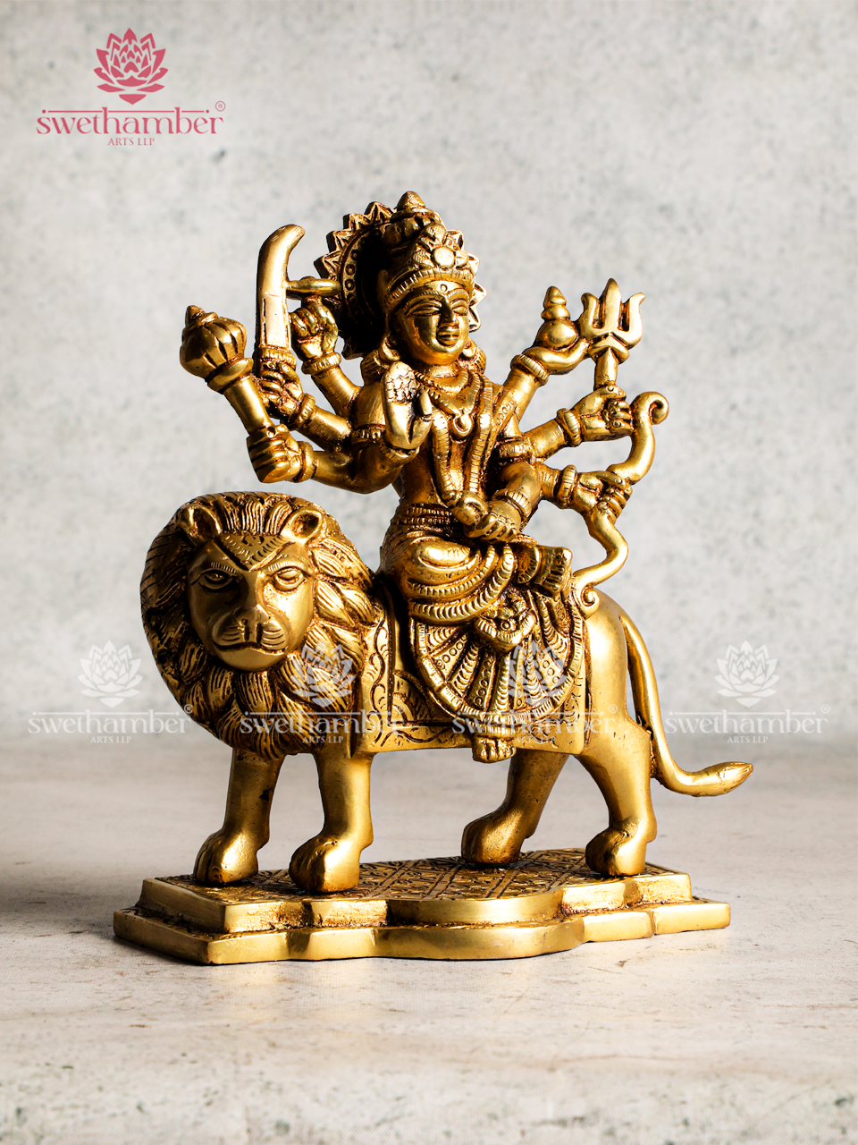 Brass Durga Idol for Home, Office & Pooja