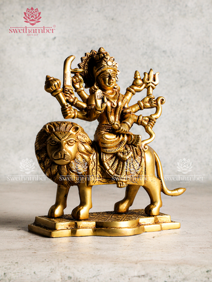 Brass Durga Idol for Home, Office & Pooja