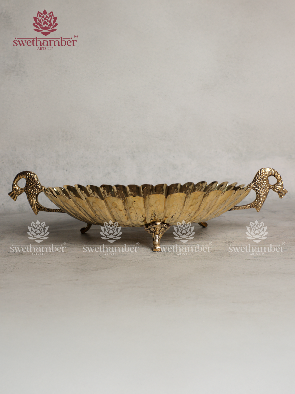 Handcrafted Brass Tray – Premium Gift & Décor Accent