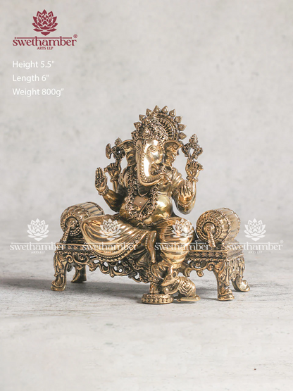 Handmade Small Brass Ganesha