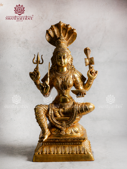 Premium Brass Mariamman Idol with Fine Detailing