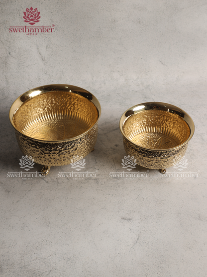 Carved Brass Bowl – Handcrafted Decorative & Gifting Bowl