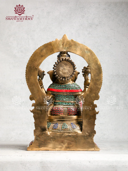 Premium Brass Ganpati Idol – Vastu Ganesha for Wealth, Success & Prosperity