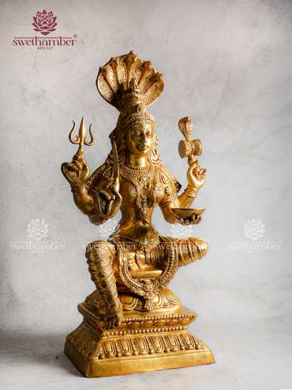 Premium Brass Mariamman Idol with Fine Detailing