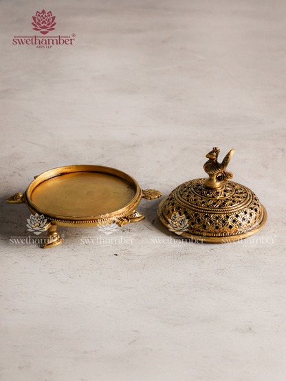 Brass Sambrani & Loban Burner for Home Temple