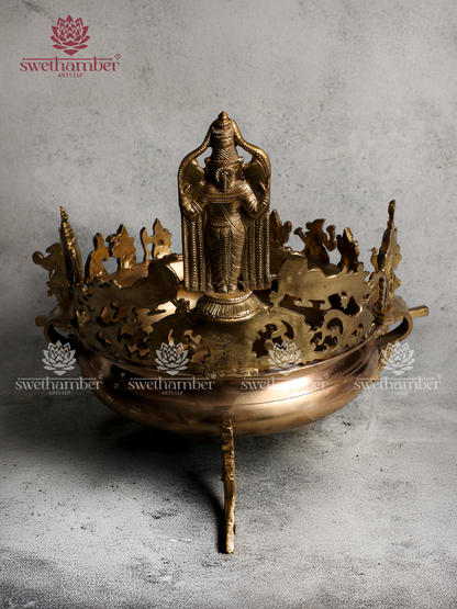 Premium Bronze Urli with Dasavatar & Lord Balaji | Spiritual Home Décor