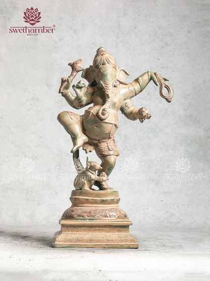 Brass Dancing Ganesha For Home Decor