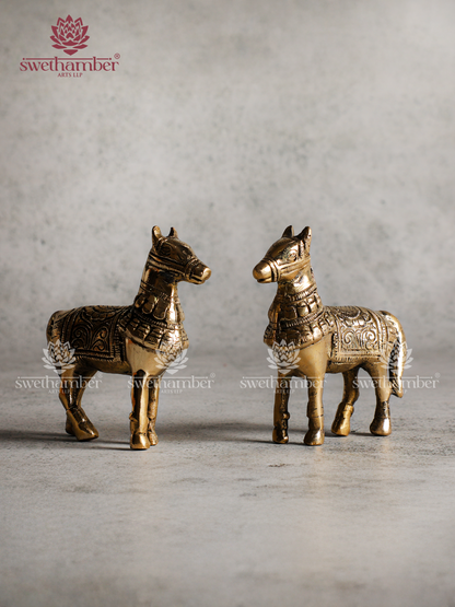 Mini Brass Horse Idol | Vastu & Home Decor Statue