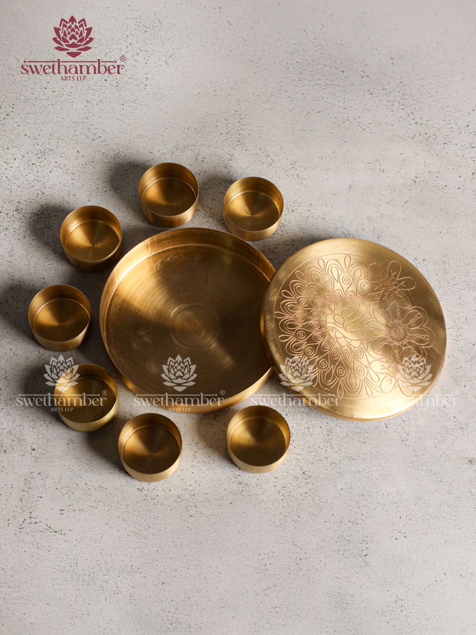 Antique Finish Brass Dibbi for Pooja, Kitchen & Gifting