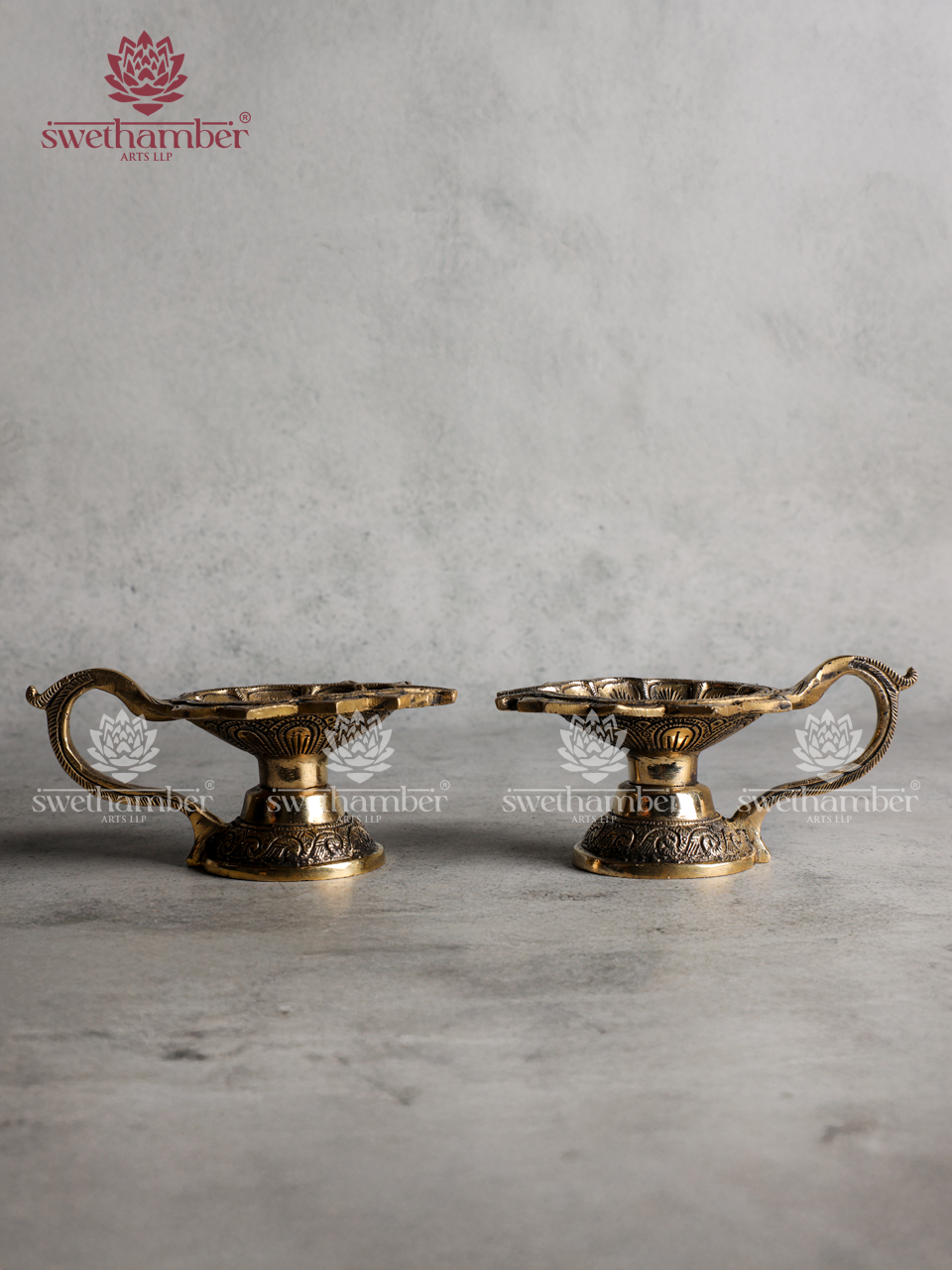 Traditional Brass Deepa with Handle