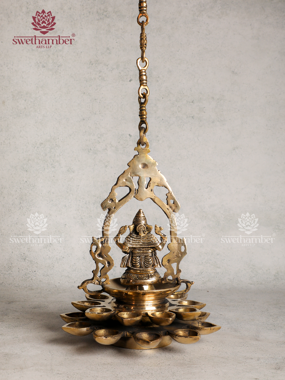 Ganesha Hanging Deepa Brass Lamp | Diwali & Temple Décor