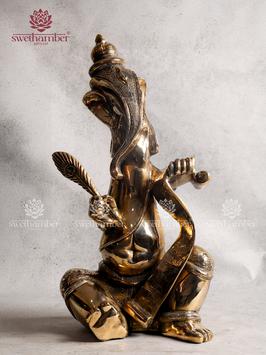 Brass Ganesha Idol of Wisdom & Knowledge