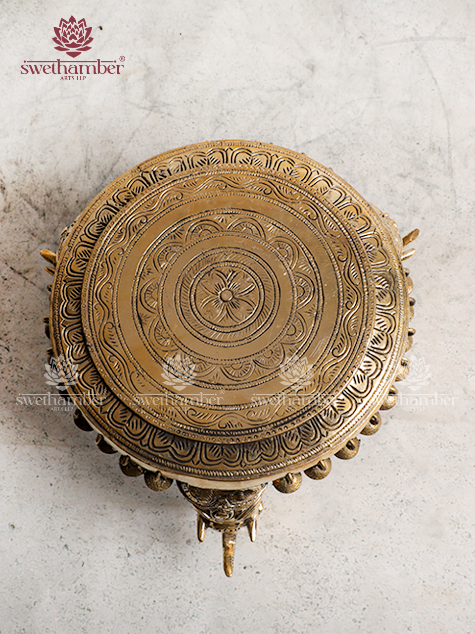 Pooja Brass Stand for Idols & Diyas