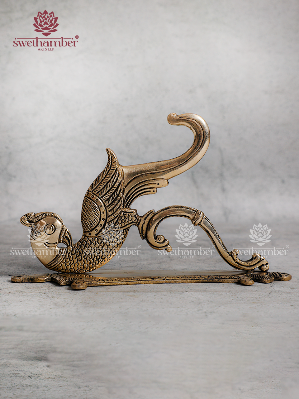 Wall Mount Brass Brackets for Temple Lamps and Bells