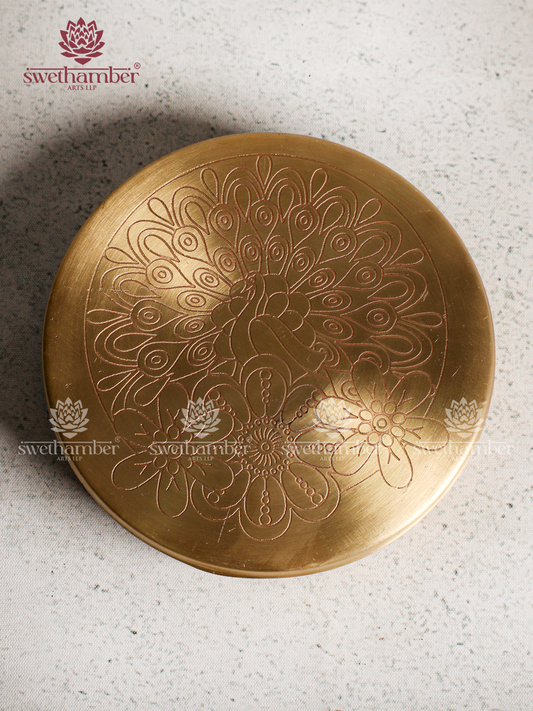 Antique Finish Brass Dibbi for Pooja, Kitchen & Gifting