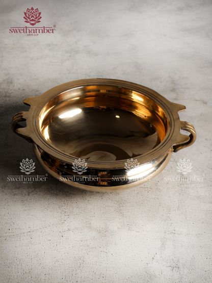 Traditional Brass Urli Bowl for Floating Flowers