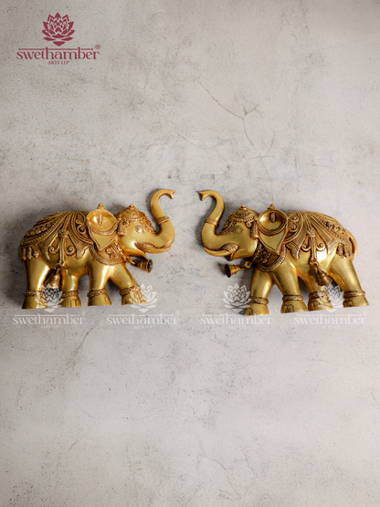 Traditional Elephant Wall Hanging for Pooja & Living Room