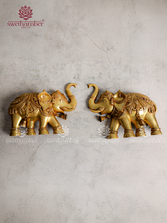 Traditional Elephant Wall Hanging for Pooja & Living Room