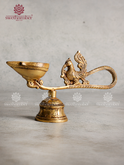 Brass beautiful Aarti Deepa | Traditional Oil Lamp for Daily Pooja & Temple Aarti