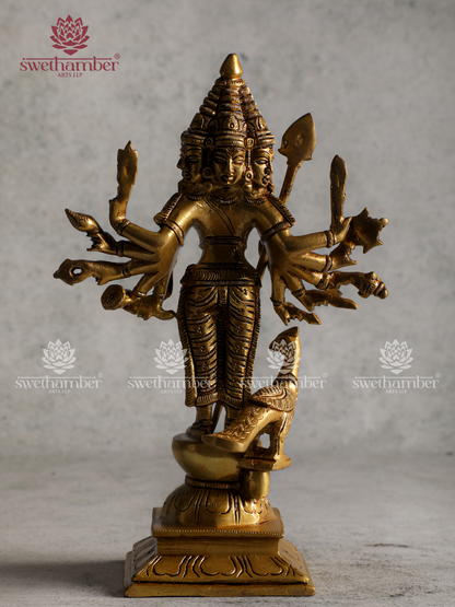 Lord Kumara Brass Idol | Divine Son of Shiva & Parvati