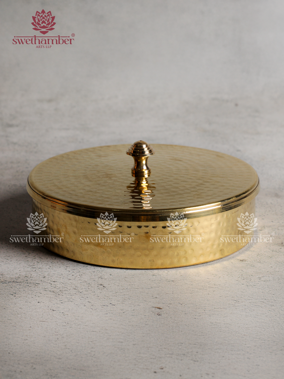 Premium Brass Masala Dabba with Lid for Home & Gifting
