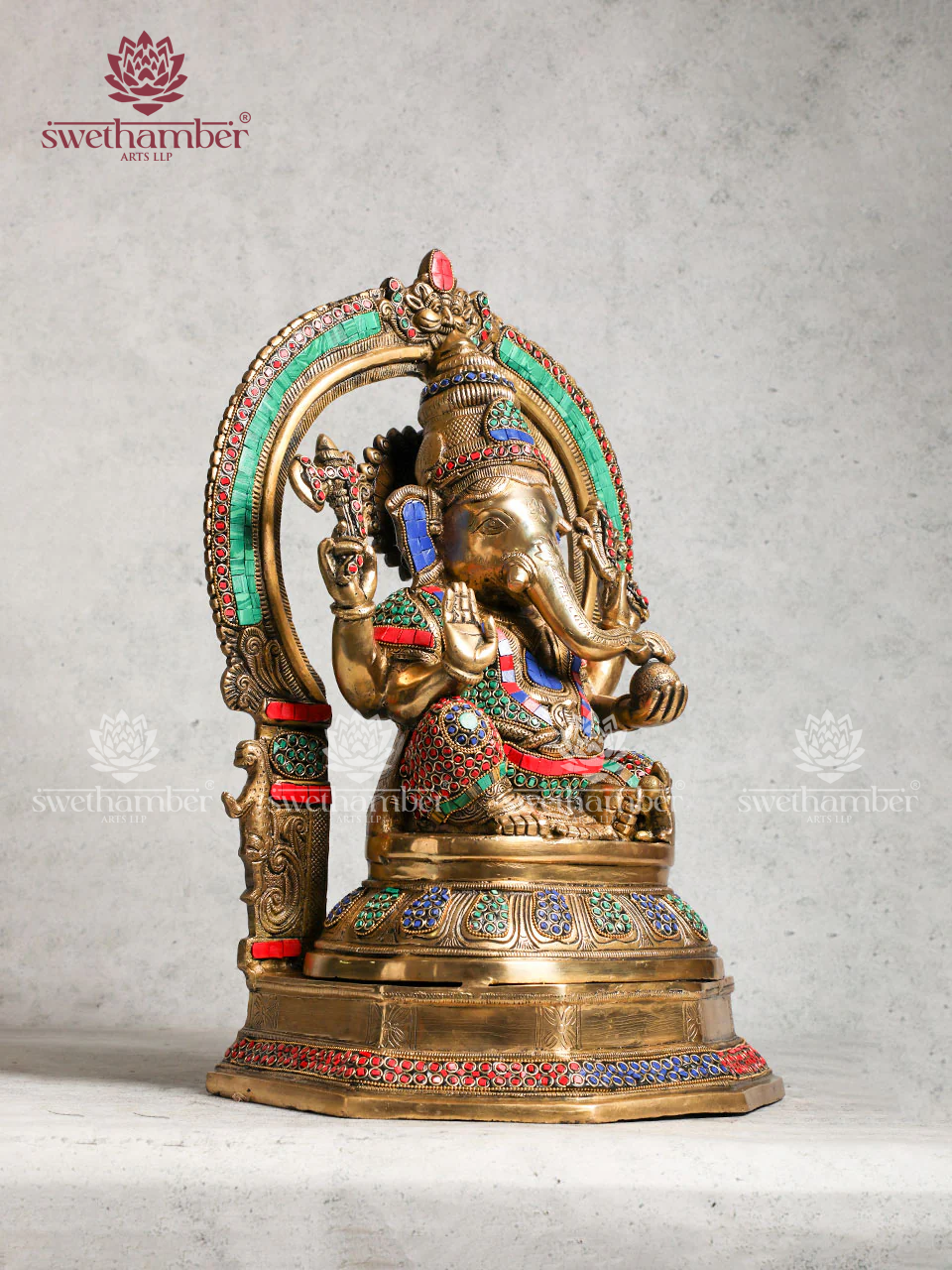 Premium Brass Ganpati Idol – Vastu Ganesha for Wealth, Success & Prosperity