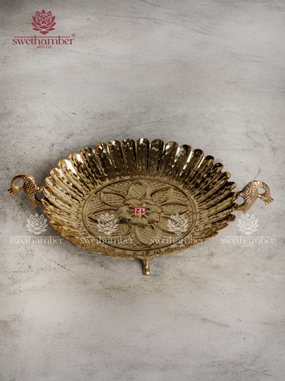 Handcrafted Brass Tray – Premium Gift & Décor Accent