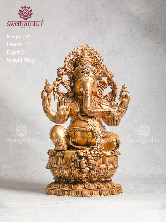 Brass  Super Fine Large Ganesha idol