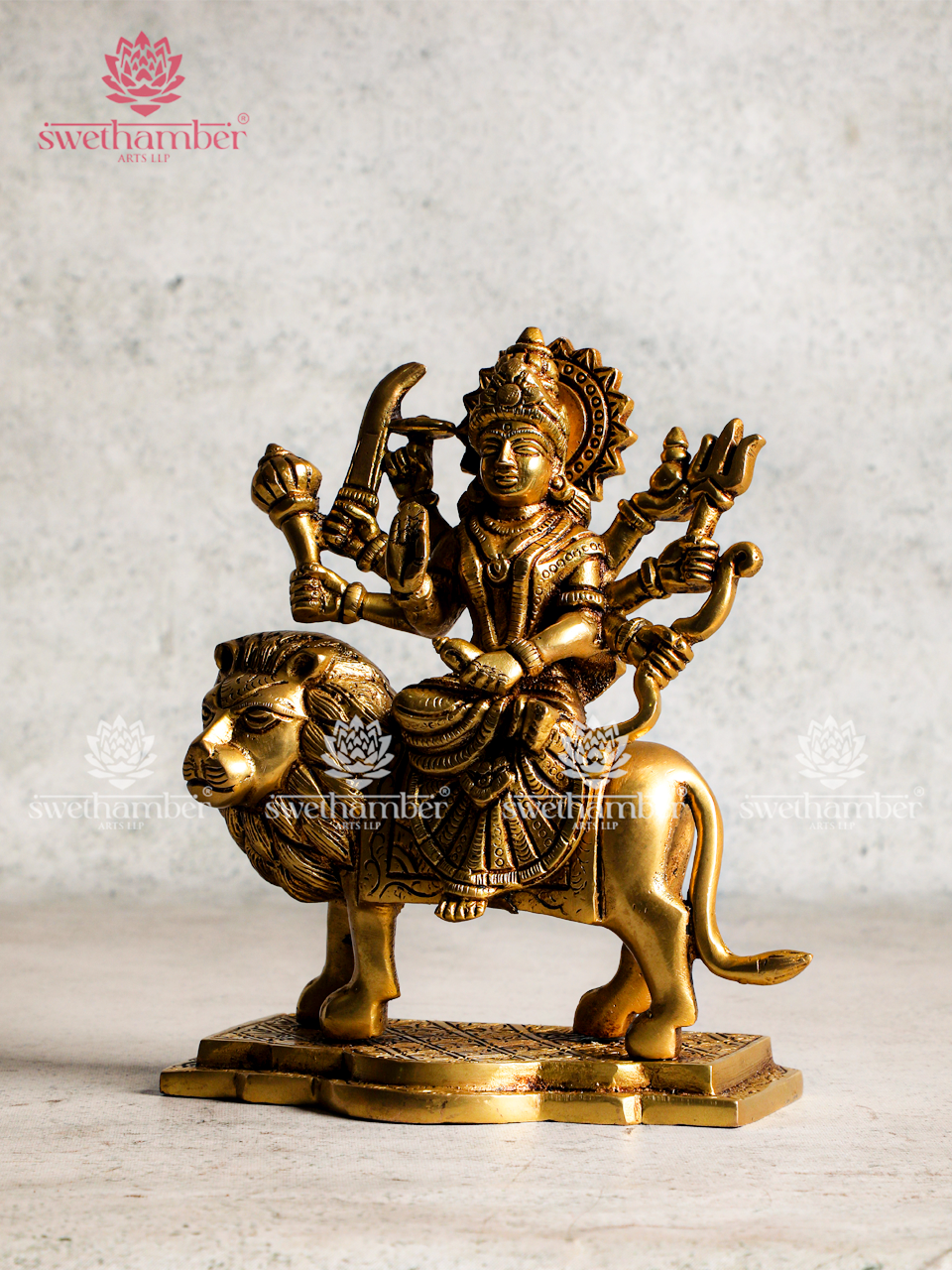 Brass Durga Idol for Home, Office & Pooja
