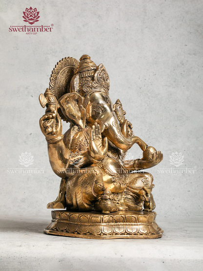 Brass Antique Finish Ganesha