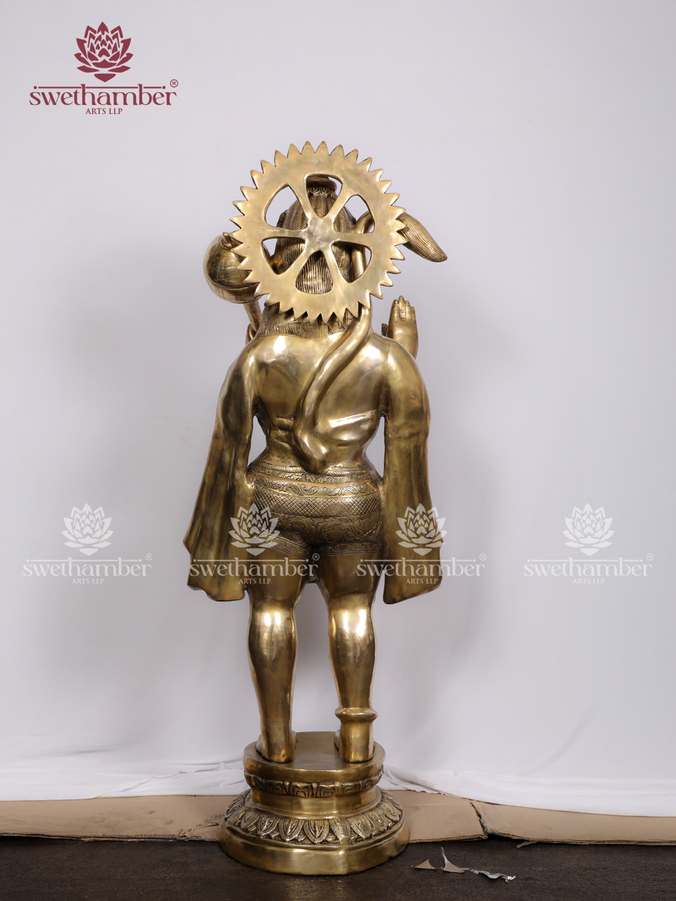 Standing Large Hanuman Statue | Lord Hanuman Brass Idol for Temple, Entrance & Pooja
