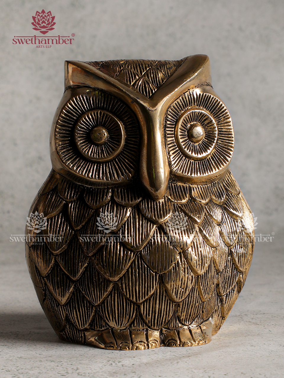 Brass Owl Idol – Decorative Artifact