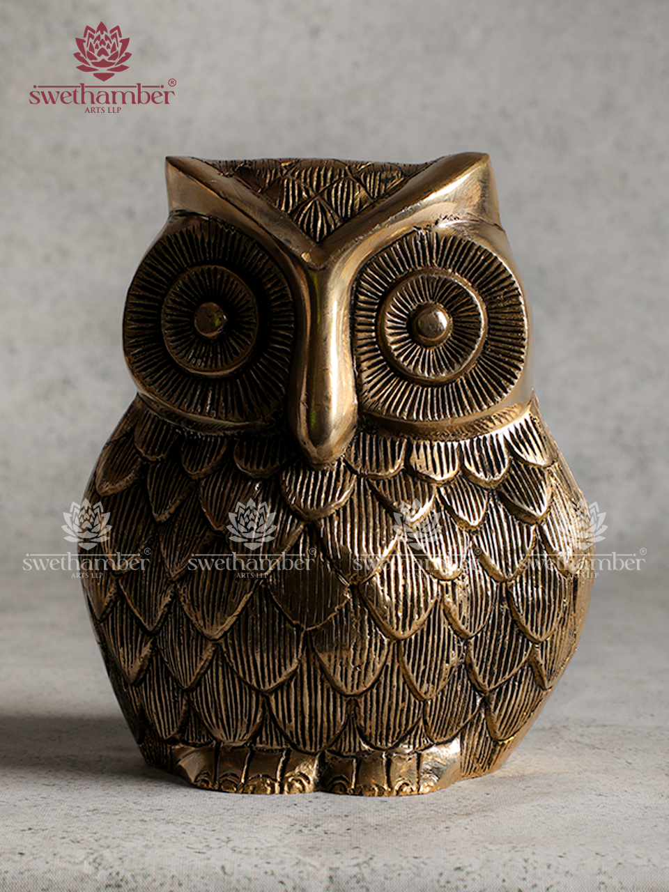 Brass Owl Idol – Decorative Artifact