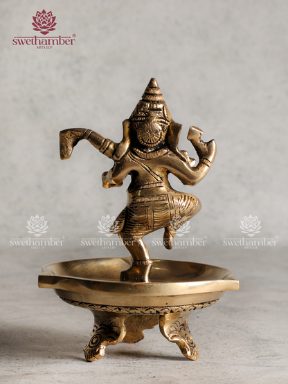 Brass Lord Ganesha Oil Diya Lamp