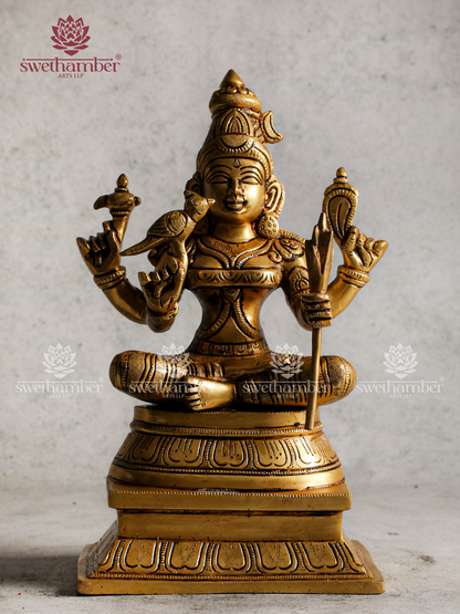 Brass Rajarajeshwari Devi Idol | Raja Rajeswari Amman Statue