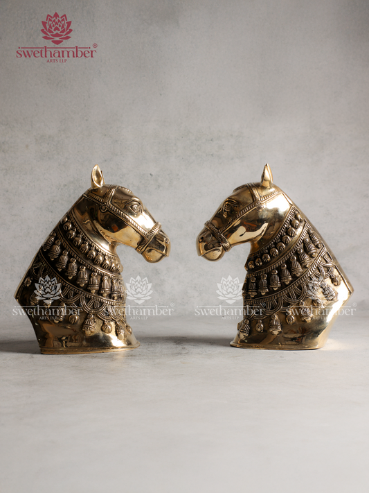 Antique Finish Brass Horse Bust | Royal Home Decor
