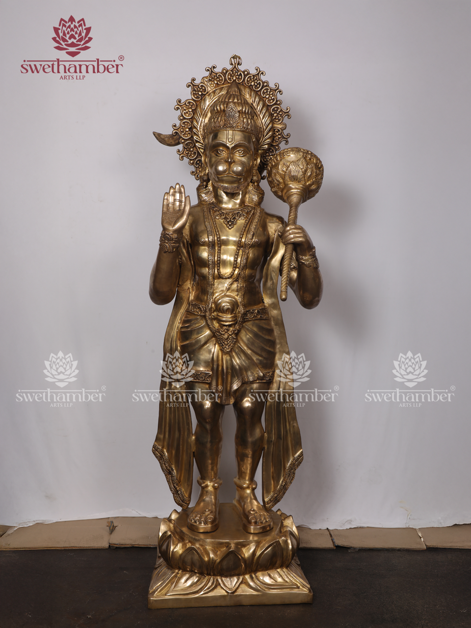 78 Inch Large Standing Blessing Hanuman Statue – Divine Hindu God Idol for Temple & Home Decor