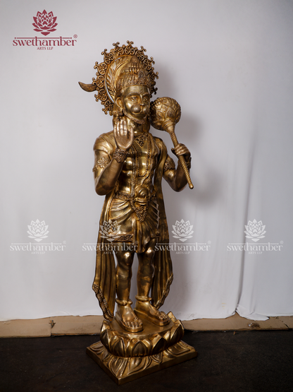 78 Inch Large Standing Blessing Hanuman Statue – Divine Hindu God Idol for Temple & Home Decor