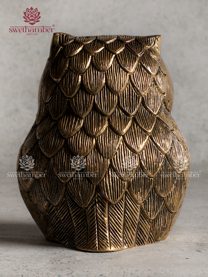 Brass Owl Idol – Decorative Artifact