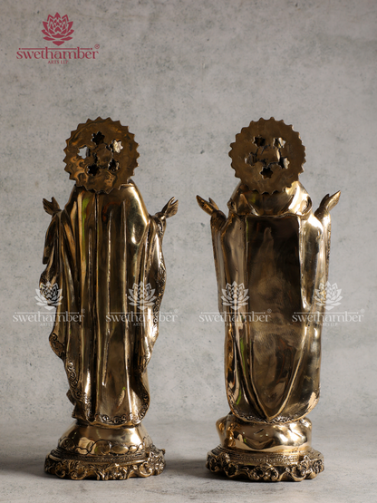 Sacred Jesus and Mother Mary Statue | Holy Family Christian Idol for Home & Church