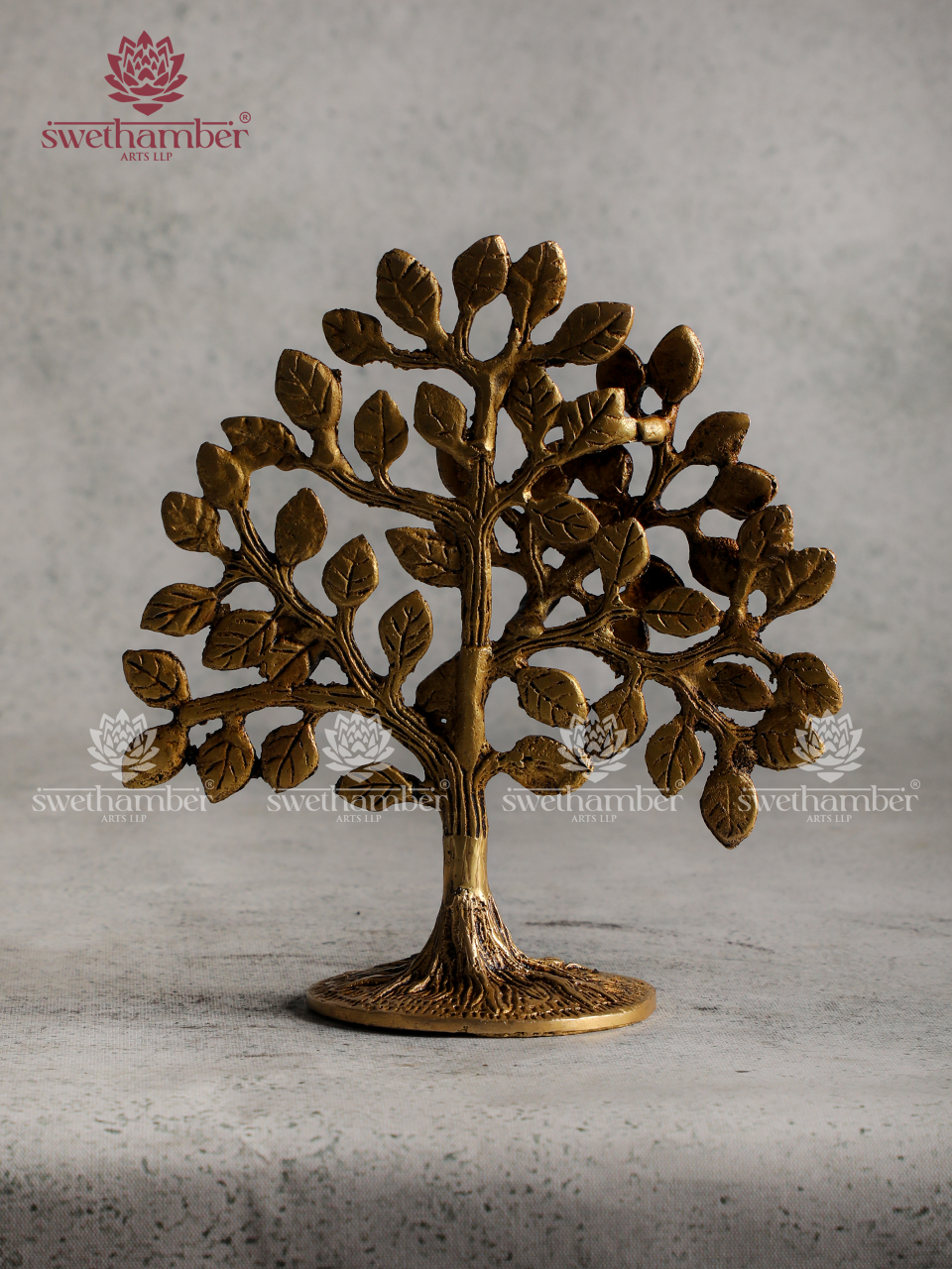 Handcrafted Small Brass Tree | Decorative Tabletop Showpiece