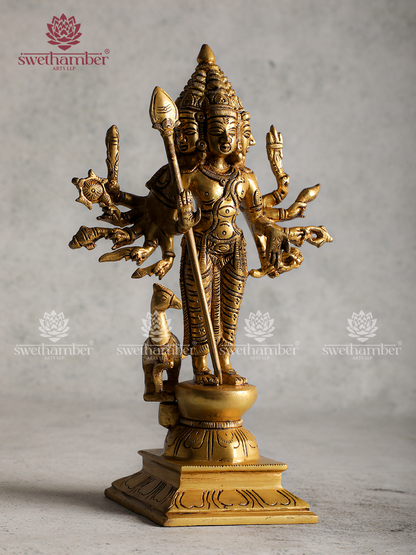 Lord Kumara Brass Idol | Divine Son of Shiva & Parvati