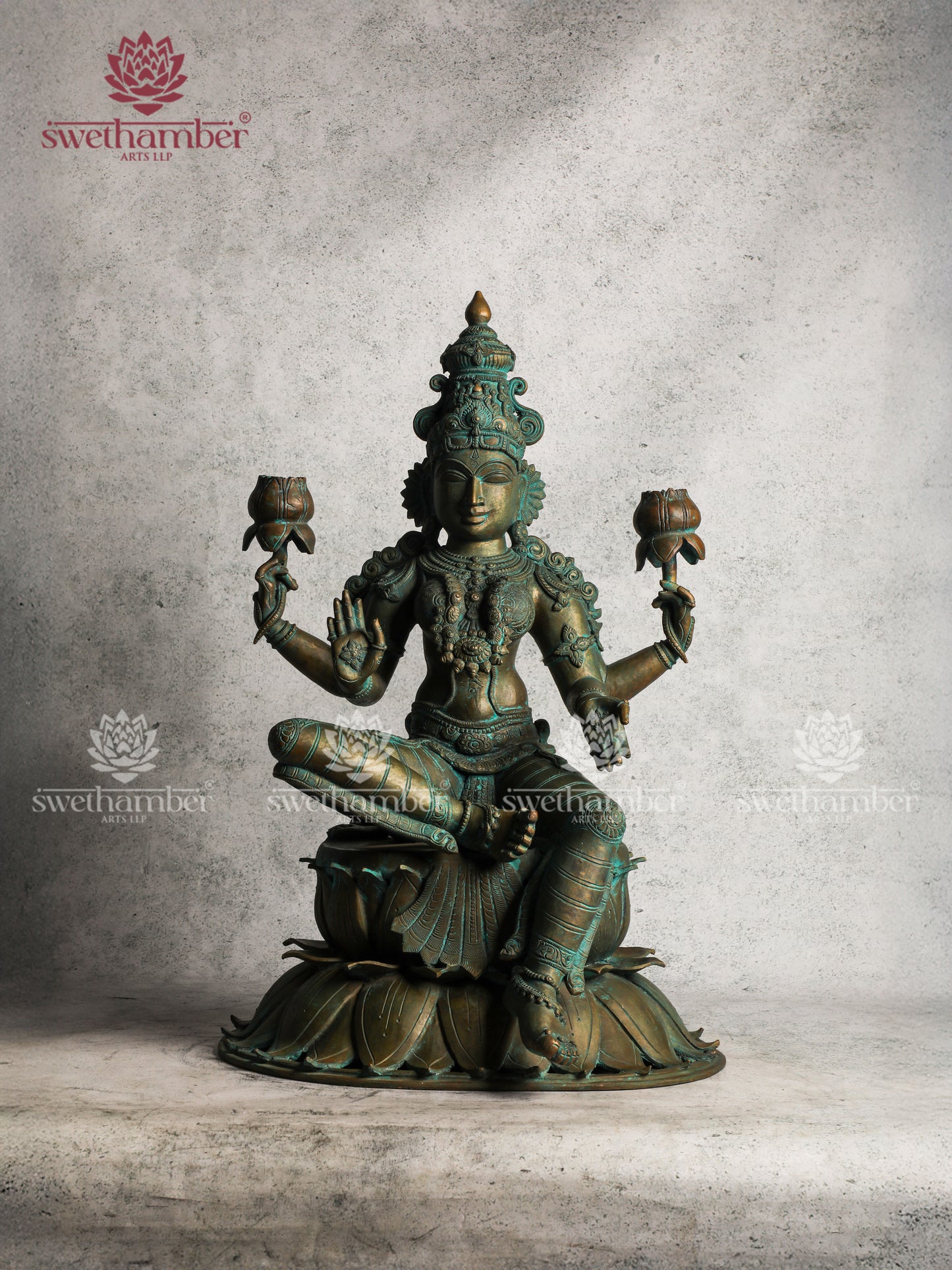 Bronze Ganesh laxmi Saraswati Statue